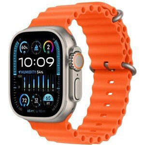 Apple Watch Ultra 2 49mm titánová s oranžovým oceánskym remienkom