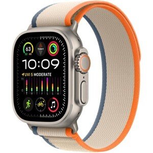 Apple Watch Ultra 2 49mm titánová s oranžovobéžovým trailovým ťahom M/L