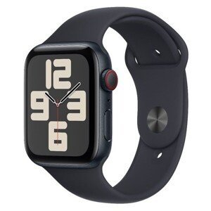 Apple Watch SE (2023) Cellular 44mm športový silikónový remienok temne atramentový S/M