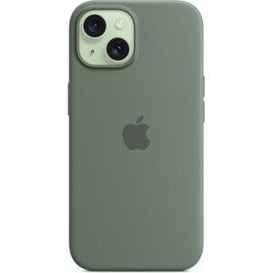 Apple silikínový kryt s MagSafe na iPhone 15 cyprišovo zelená