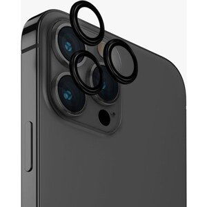 UNIQ OPTIX IPHONE 15 PRO (2023) 6.1 ALUMINIUM CAMERA LENS PROTECTOR - MIDNIGHT (BLACK)