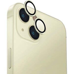 UNIQ OPTIX IPHONE 15/15PLUS (2023) 6.1 / 6.7 ALUMINIUM CAMERA LENS PROTECTOR - PALE YELLOW (YELLOW)