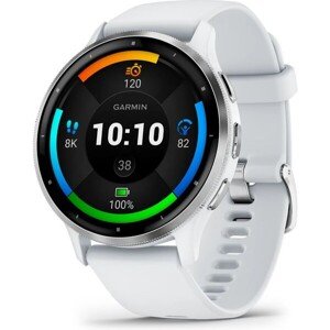 Garmin Venu 3 Silver/WhitestoneSilicone Band