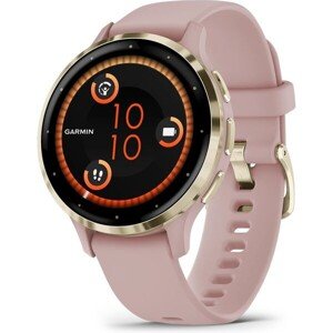 Garmin Venu 3S Cream Gold/Dust Rose Silicone Band