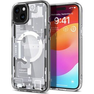 Spigen Ultra Hybrid MagFit kryt iPhone 15 Plus zero one biely