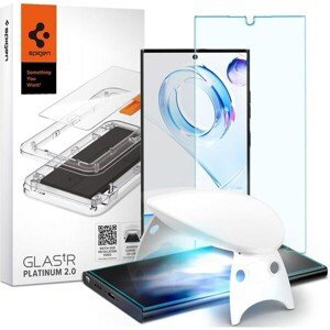 Spigen Glass tR Platinum Tray 2.0 1 Pack tvrdené sklo Samsung Galaxy S23 Ultra číre