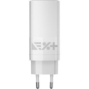 Next One 65W 2x USBC, 1x USB A Wall Charger adaptér biely