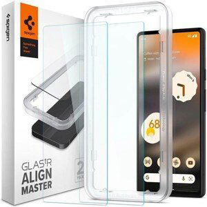 Spigen Glass AlignMaster 2 Pack tvrdené sklo pre Google Pixel 6a číre