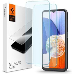 Spigen Glass tR Slim 2 Pack ochranné sklo pre Samsung Galaxy A14 5G/A14 LTE