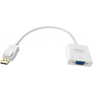 Vision DisplayPort na VGA adaptér TC-DPVGA biely