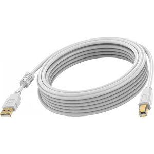 Vision USB-A na USB-B kábel 3m TC2 3MUSB biely