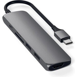 Satechi TYPE-C Slim Multimedia Adapter V2 - Space gray