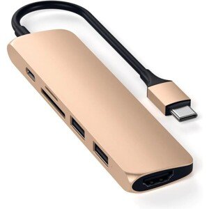 Satechi TYPE-C Slim Multimedia Adapter V2 - Gold