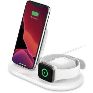 Belkin BOOST CHARGE 3v1 bezdrôtová nabíjacia stanica biela