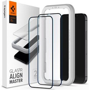 Spigen Glas tR ALM FC tvrdené sklo iPhone 12 mini 2 ks čierne