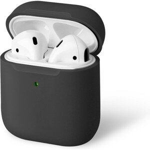 UNIQ Lino Hybrid Liquid silikónové puzdro AirPods sivé