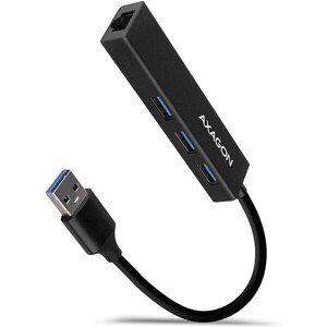 AXAGON HMAGL3A USB 3.2 Gen 1 hub porty 3x USBA + Gigabit Ethernet kovový kábel USBA 20cm