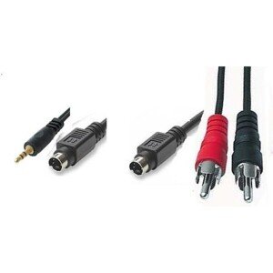 PremiumCord kábel S-Video + 3,5 Jack / S-Video + 2x Cinch 2m