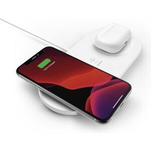 Belkin BOOST CHARGE duálna 15W bezdrôtová nabíjačka biela