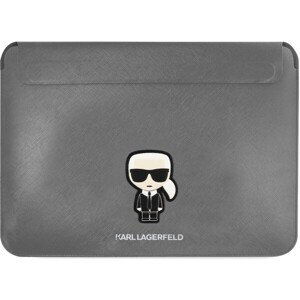 Karl Lagerfeld Saffiano Ikonik Computer Sleeve 13/14" strieborný