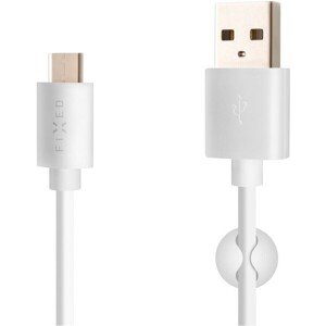 FIXED Rapid Charge dátový a nabíjací kábel USB-C 3A biely