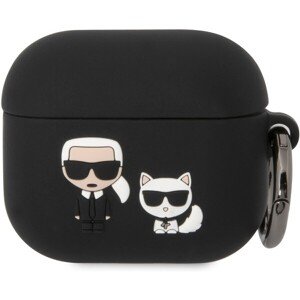 Karl Lagerfeld and Choupette Silikónové Puzdro pre Airpods 3 Black