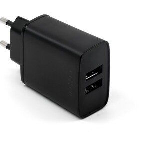 FIXED sieťový adaptér 15 W 2x USB-A čierny