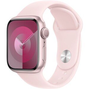 Apple Watch Series 9 41mm Ružový hliník so svetlo ružovým športovým remienkom S/M