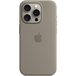 Apple silikónový kryt s MagSafe na iPhone 15 Pro ílovo šedý