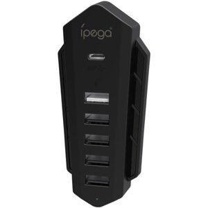 iPega P5036 USB/USB-C HUB pre PS5 (6v1) čierny