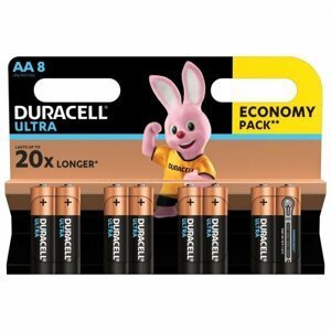 Duracell Ultra AA alkalická batéria, 8 ks