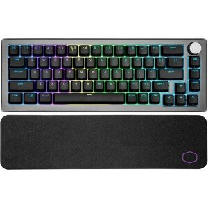 Cooler Master CK721, BT/2,4 GHz/USB-C herná klávesnica, TTC BROWN Switch, RGB LED, US layout, čierna