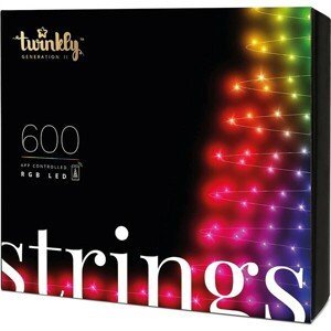 Twinkly Strings Special Edition inteligentné žiarovky na stromček 400 ks 32m čierny kábel