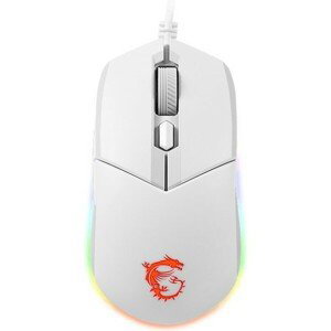 MSI herná myš CLUTCH GM11 WHITE Gaming/ 5.000 dpi/ RGB Lighting/ 6 tlačidiel/ USB