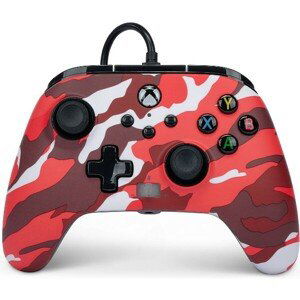 PowerA Enhanced drôtový herný ovládač (Xbox) Red Camo (non-metallic)