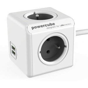 PowerCube Extended USB zásuvka sivá