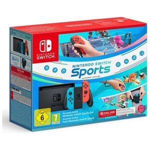 Nintendo Switch Neon + Switch Sports + 3M NSO