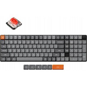 Keychron K17 Max QMK Gateron Low Profile Red herná klávesnica (US) čierna