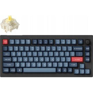 Keychron V1 Max QMK/VIA Gateron Jupiter Banana herná klávesnica (US) čierna