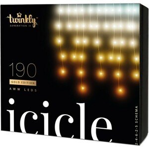 Twinkly Icicle Gold Edition inteligentné svetielka 190 ks 5m