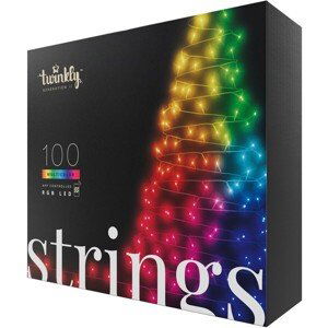 Twinkly Strings Multi-Color inteligentné žiarovky na stromček 100 ks 8m čierny kábel