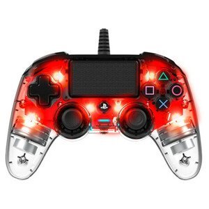 Gamepad Nacon Compact Controller Clear Red (PS4)