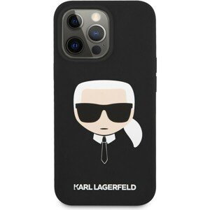 Karl Lagerfeld Liquid Silicone Karl Head Cover iPhone 13 Pro čierny