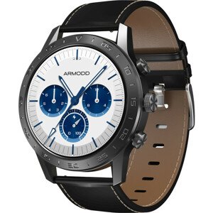 ARMODD Silentwatch 4 Pro čierna s čiernym koženým remienkom + silikónový remienok