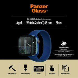 PanzerGlass™ Full Protection Apple Watch 7/8/9 45mm (čierny rámček)