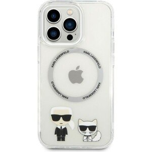 Karl Lagerfeld MagSafe kryt Karl and Choupette iPhone 14 Pro číry