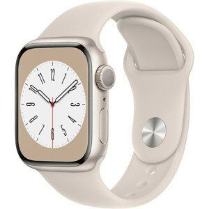 Apple Watch Series 8 41mm biely hliník s hviezdne bielym športovým remienkom