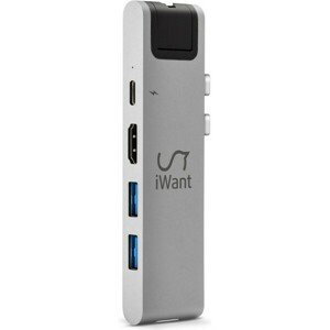 iWant USB-C HUB PRE II strieborný