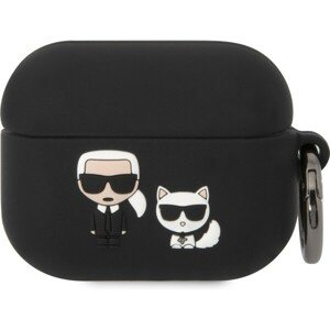 Karl Lagerfeld and Choupette Silikónové Puzdro pre Airpods Pro Black