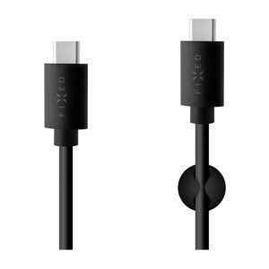FIXED dlhý nabíjací kábel USB-C (PD) 15W čierny